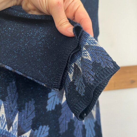 Desigual Helen Mandala Sequin Print 3/4 Sleeve Knit Mini Scoop Neck Dress Sz M - Picture 7 of 13